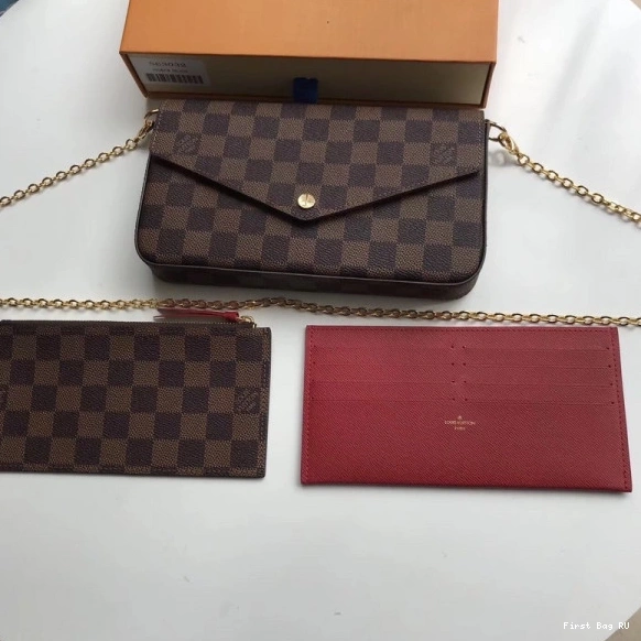 First bags ru Damier Louis N63032 Vuitton Felicie Bag Pochette 0823